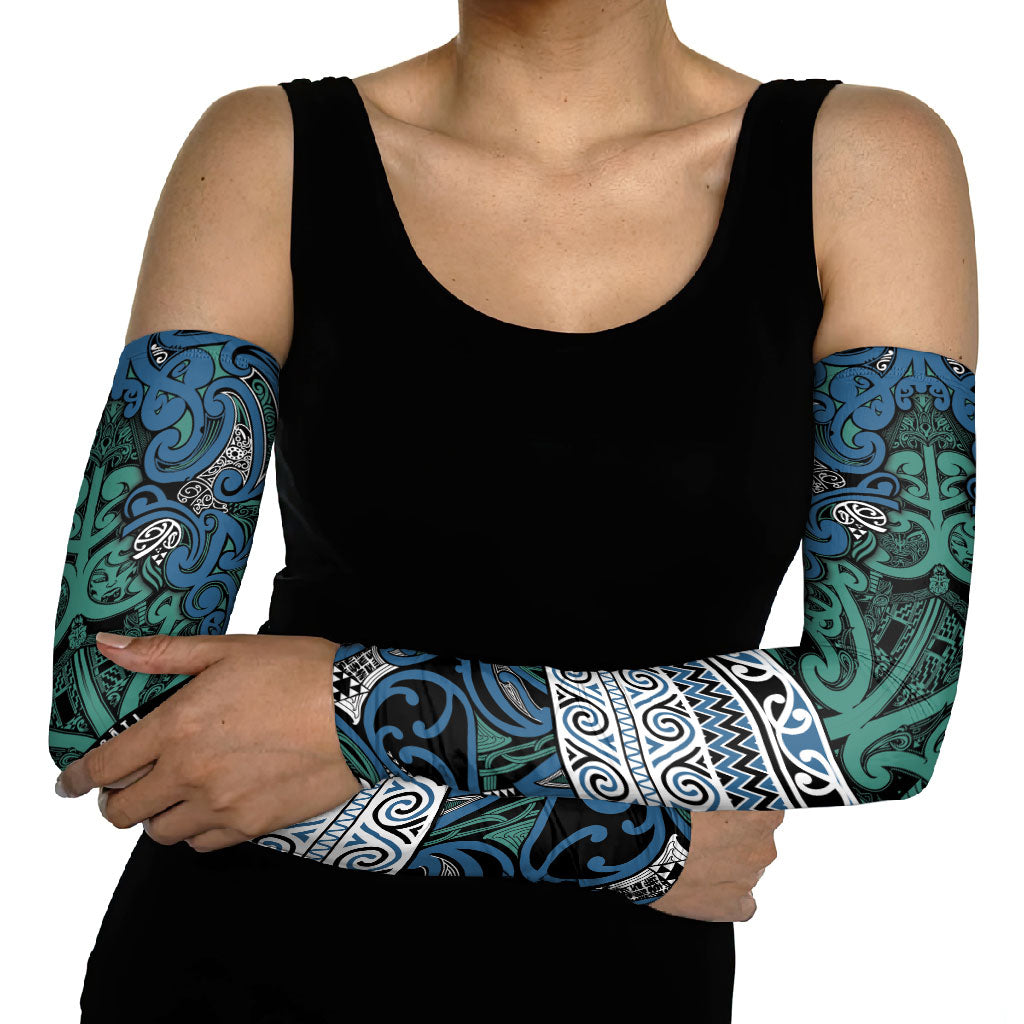 Aotearoa Iwi Ngati Mutunga Arm Sleeves Maori Wharenui House Tribal Pattern