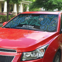 Aotearoa Iwi Ngati Mutunga Auto Sun Shade Maori Wharenui House Tribal Pattern