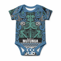 Aotearoa Iwi Ngati Mutunga Baby Onesie Maori Wharenui House Tribal Pattern