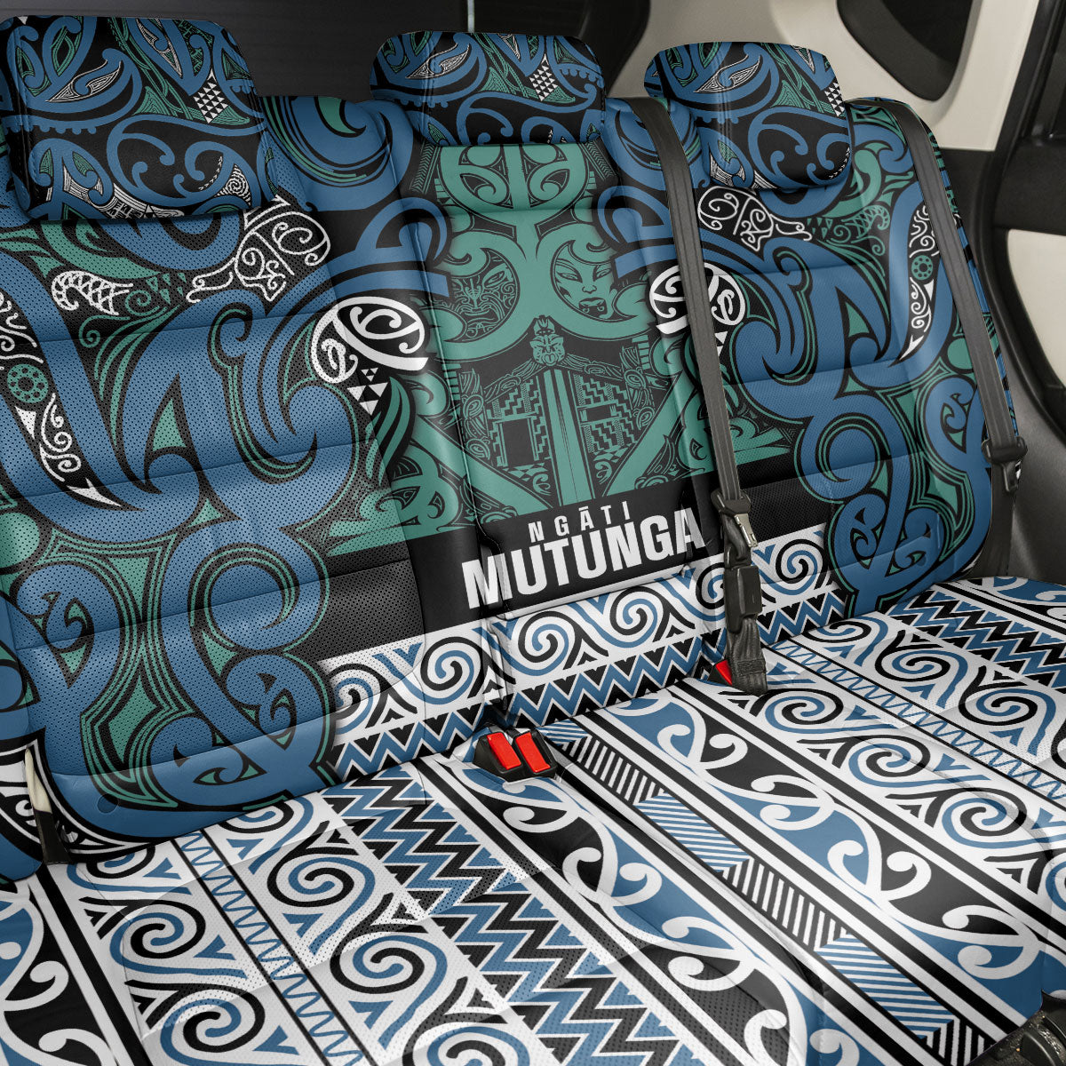 Aotearoa Iwi Ngati Mutunga Back Car Seat Cover Maori Wharenui House Tribal Pattern