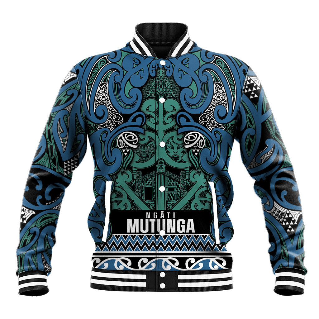 Aotearoa Iwi Ngati Mutunga Baseball Jacket Maori Wharenui House Tribal Pattern