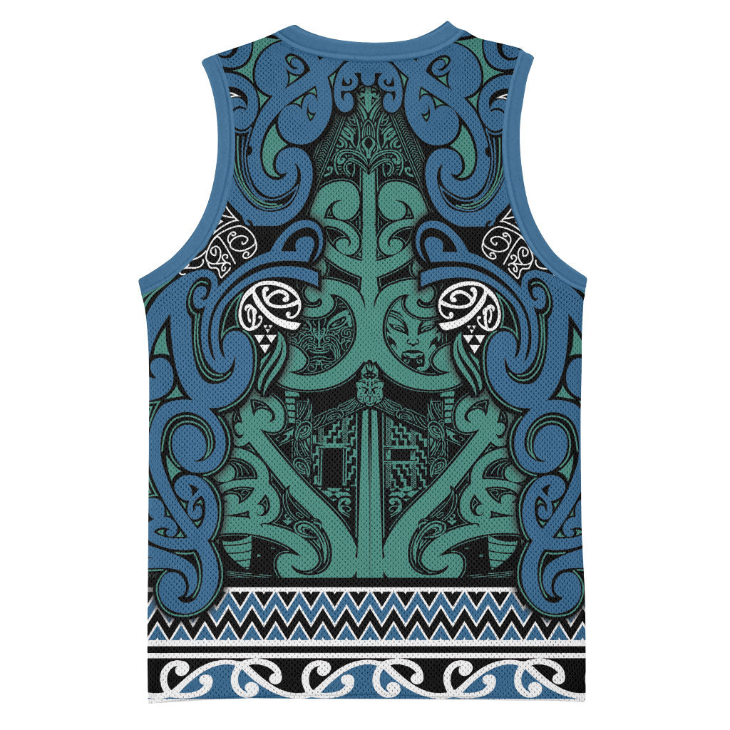 Aotearoa Iwi Ngati Mutunga Basketball Jersey Maori Wharenui House Tribal Pattern