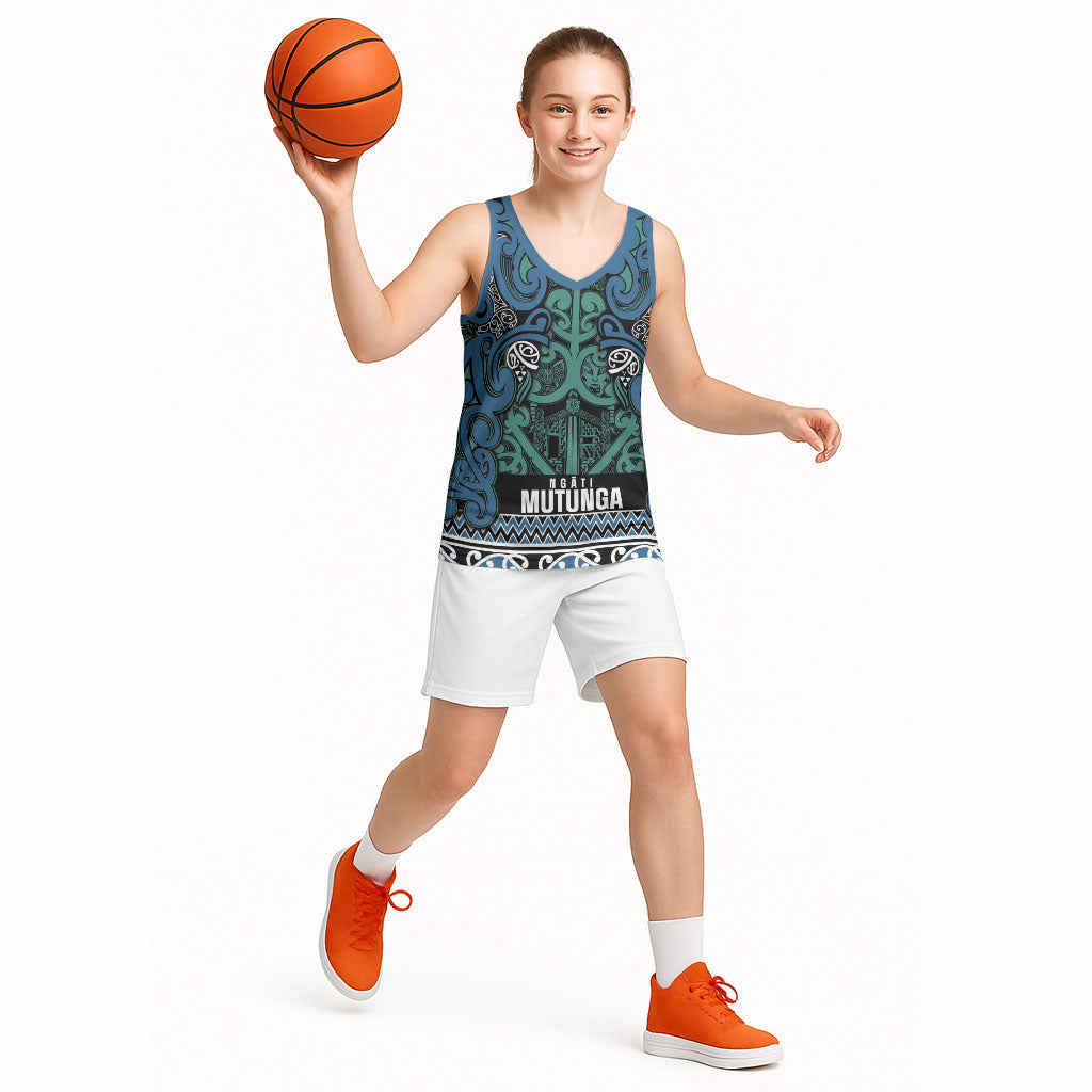 Aotearoa Iwi Ngati Mutunga Basketball Jersey Maori Wharenui House Tribal Pattern
