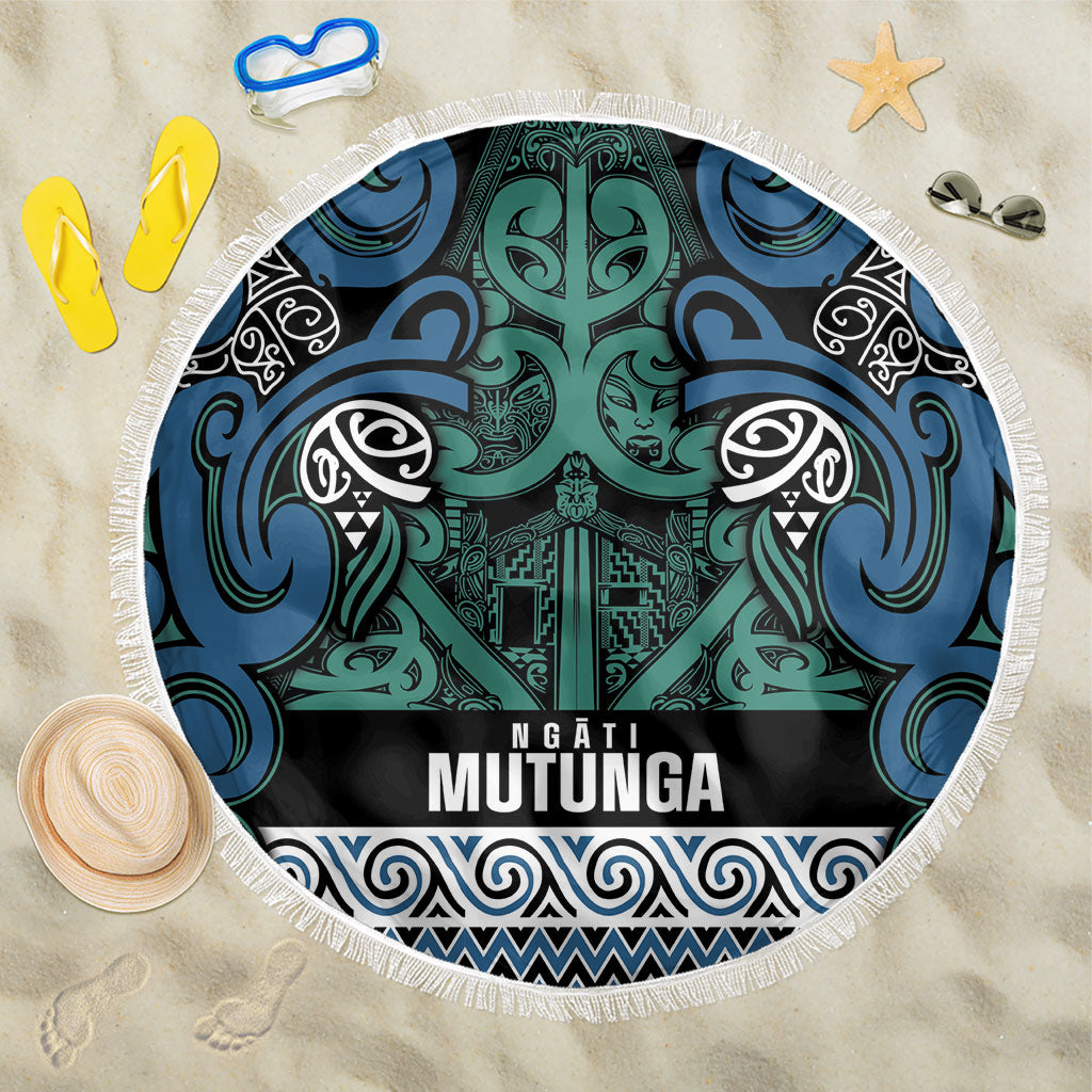 Aotearoa Iwi Ngati Mutunga Beach Blanket Maori Wharenui House Tribal Pattern