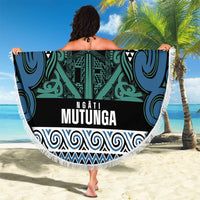 Aotearoa Iwi Ngati Mutunga Beach Blanket Maori Wharenui House Tribal Pattern