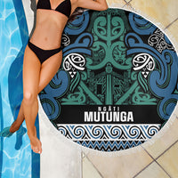 Aotearoa Iwi Ngati Mutunga Beach Blanket Maori Wharenui House Tribal Pattern