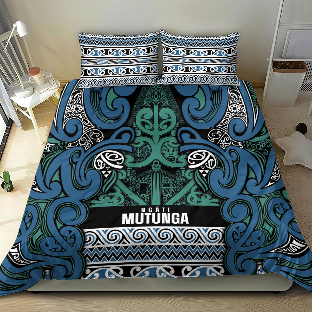 Aotearoa Iwi Ngati Mutunga Bedding Set Maori Wharenui House Tribal Pattern