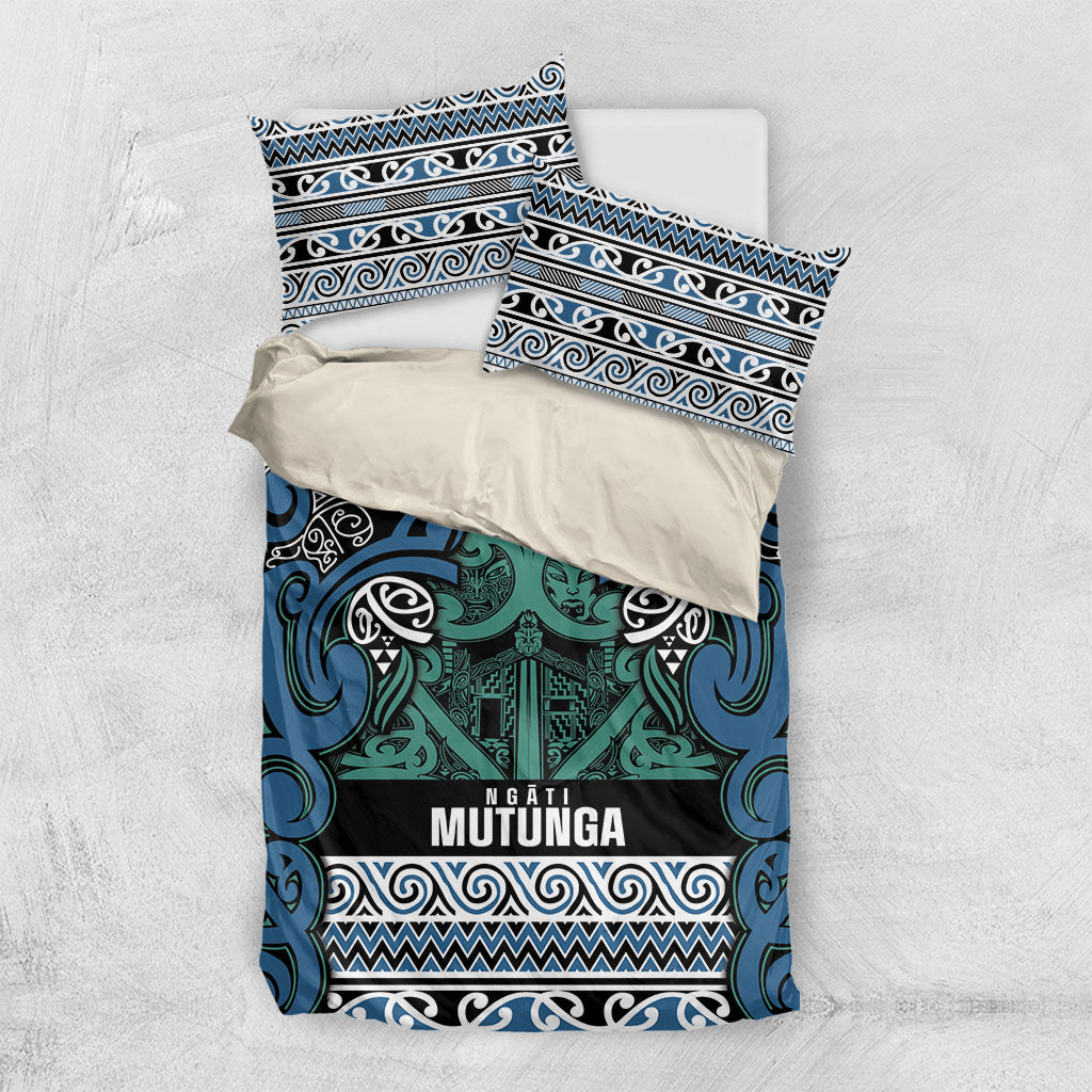 Aotearoa Iwi Ngati Mutunga Bedding Set Maori Wharenui House Tribal Pattern