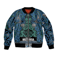 Aotearoa Iwi Ngati Mutunga Bomber Jacket Maori Wharenui House Tribal Pattern