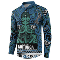 Aotearoa Iwi Ngati Mutunga Button Sweatshirt Maori Wharenui House Tribal Pattern
