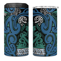 Aotearoa Iwi Ngati Mutunga 4 in 1 Can Cooler Tumbler Maori Wharenui House Tribal Pattern