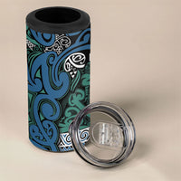Aotearoa Iwi Ngati Mutunga 4 in 1 Can Cooler Tumbler Maori Wharenui House Tribal Pattern