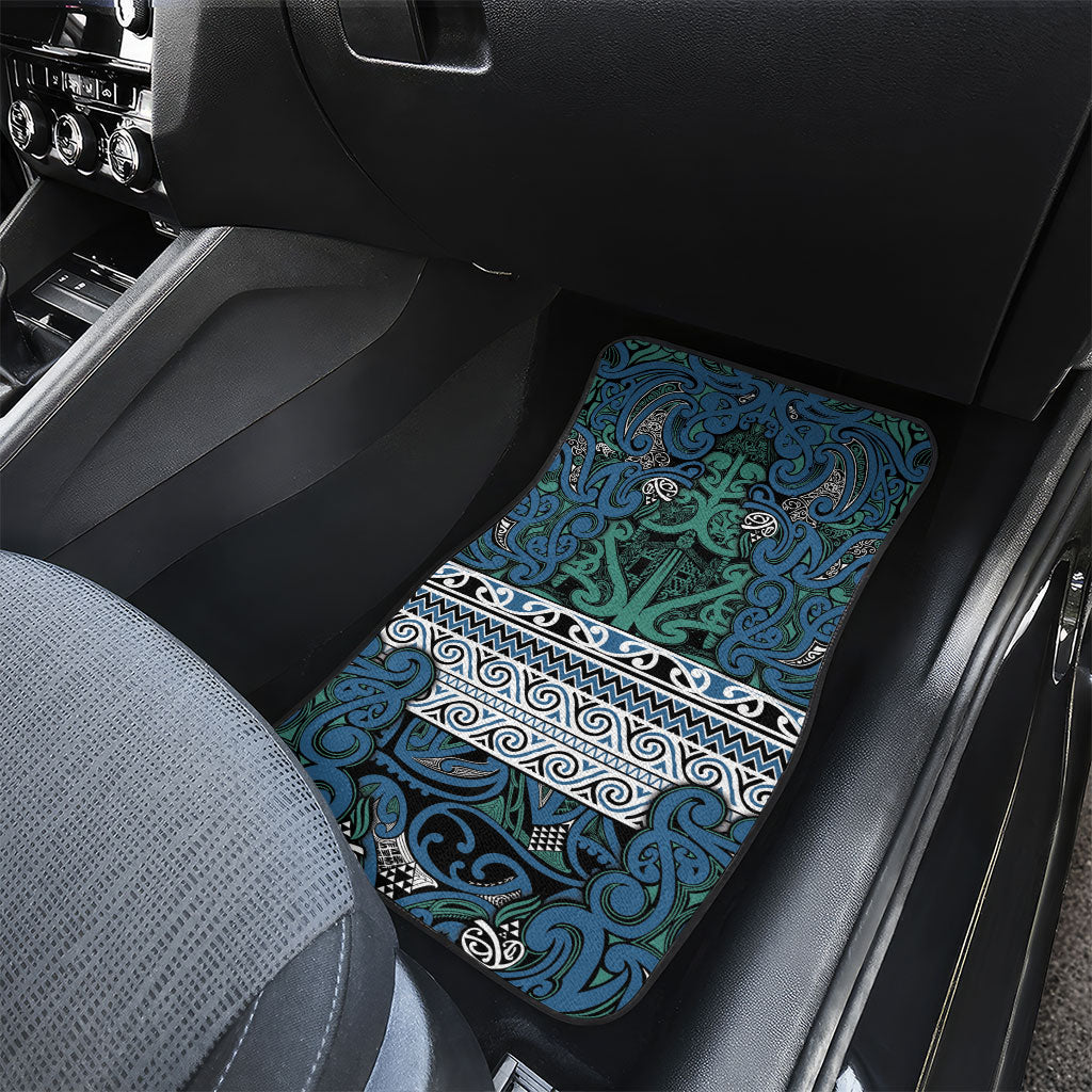 Aotearoa Iwi Ngati Mutunga Car Mats Maori Wharenui House Tribal Pattern
