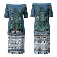 Aotearoa Iwi Ngati Mutunga Couples Matching Puletasi and Hawaiian Shirt Maori Wharenui House Tribal Pattern