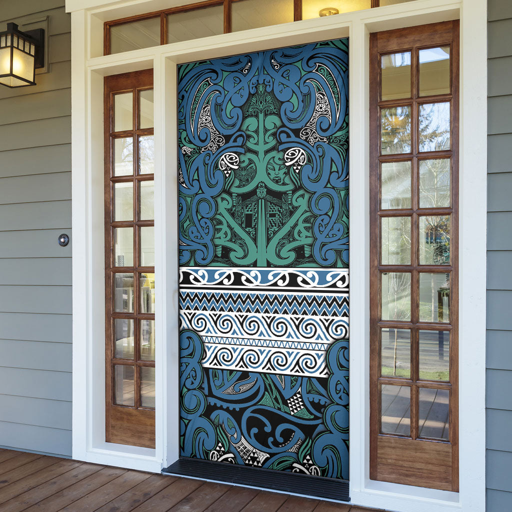 Aotearoa Iwi Ngati Mutunga Door Cover Maori Wharenui House Tribal Pattern