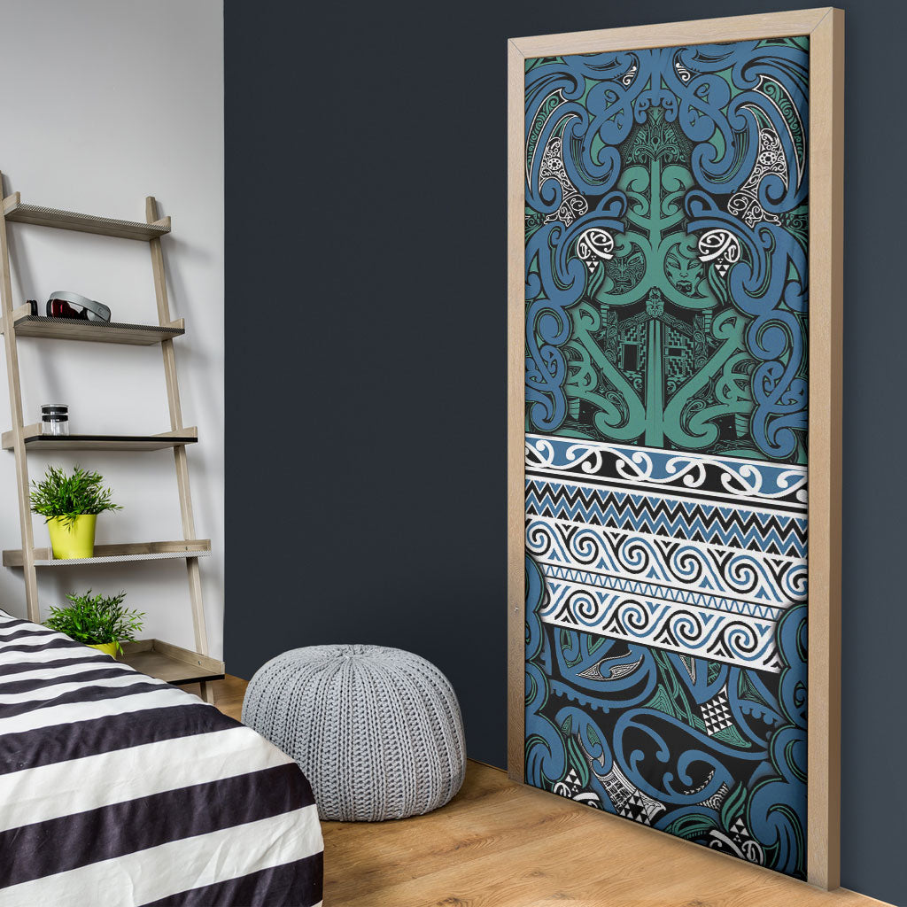 Aotearoa Iwi Ngati Mutunga Door Cover Maori Wharenui House Tribal Pattern