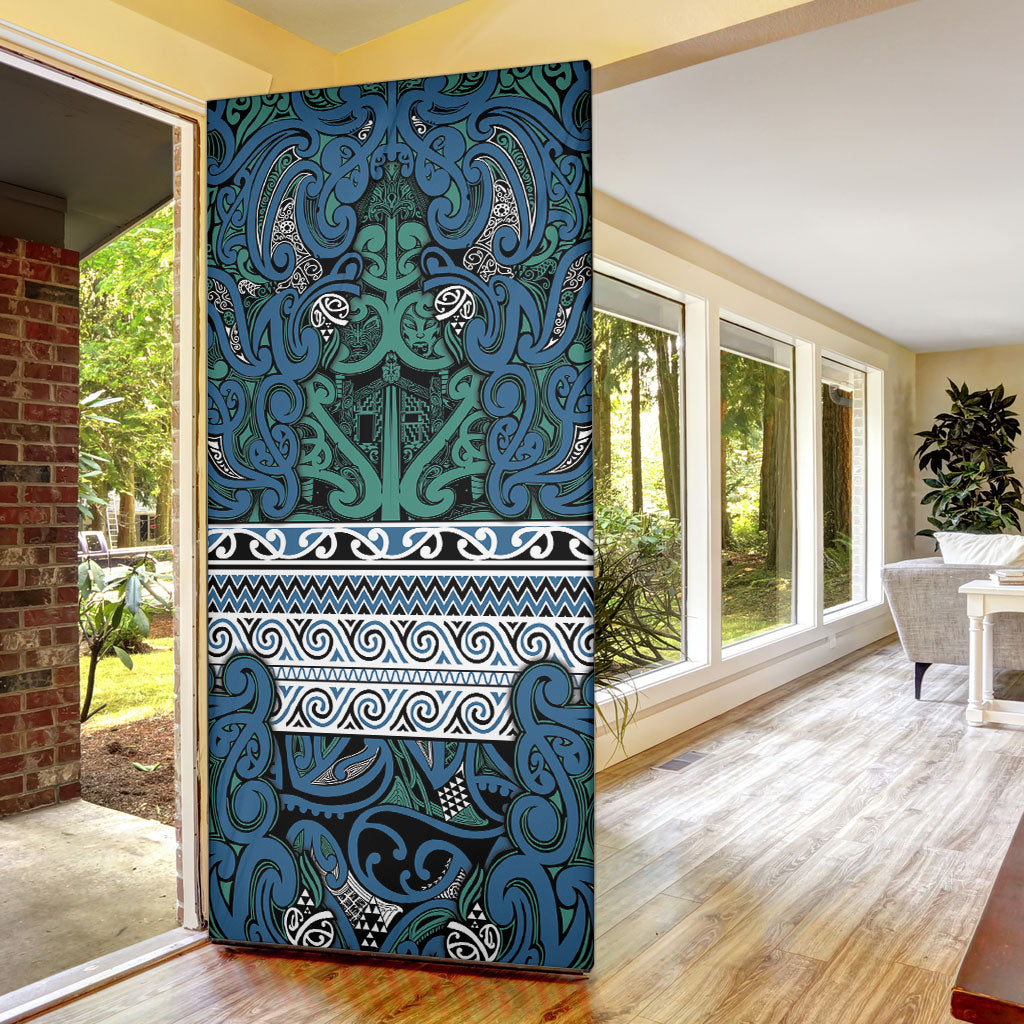 Aotearoa Iwi Ngati Mutunga Door Cover Maori Wharenui House Tribal Pattern