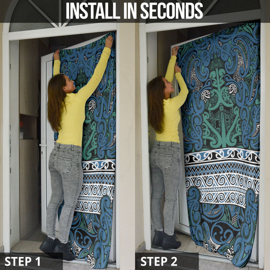 Aotearoa Iwi Ngati Mutunga Door Cover Maori Wharenui House Tribal Pattern