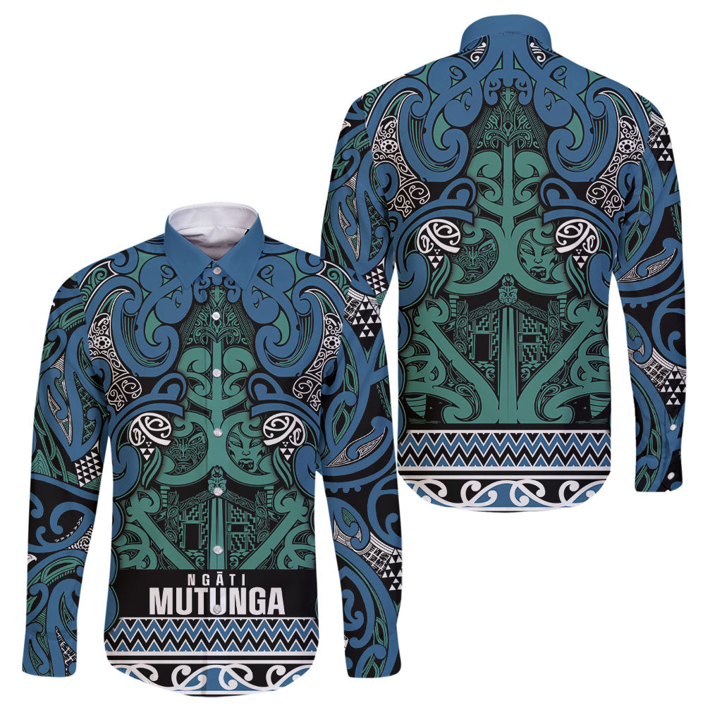 Aotearoa Iwi Ngati Mutunga Family Matching Off Shoulder Maxi Dress and Hawaiian Shirt Maori Wharenui House Tribal Pattern