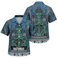 Aotearoa Iwi Ngati Mutunga Family Matching Off Shoulder Maxi Dress and Hawaiian Shirt Maori Wharenui House Tribal Pattern
