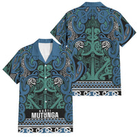 Aotearoa Iwi Ngati Mutunga Family Matching Summer Maxi Dress and Hawaiian Shirt Maori Wharenui House Tribal Pattern