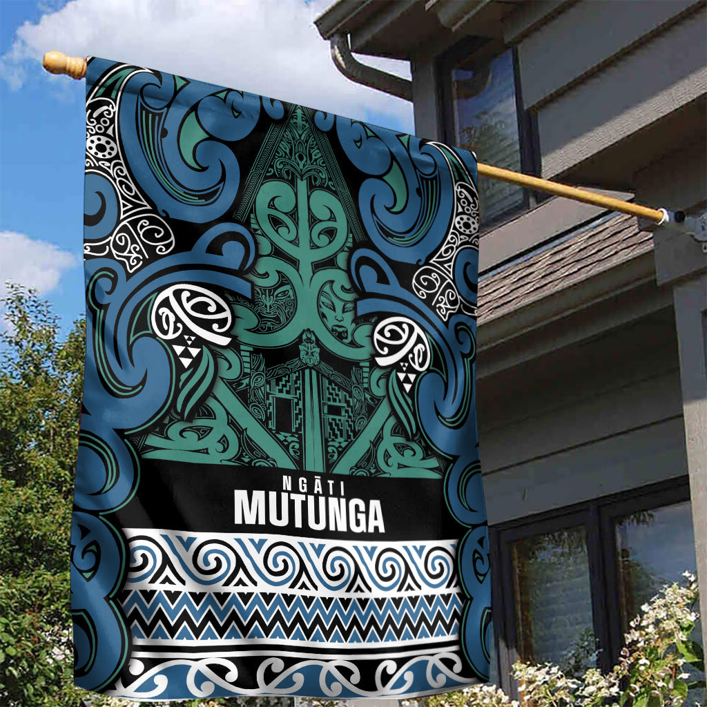 Aotearoa Iwi Ngati Mutunga Garden Flag Maori Wharenui House Tribal Pattern