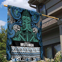 Aotearoa Iwi Ngati Mutunga Garden Flag Maori Wharenui House Tribal Pattern