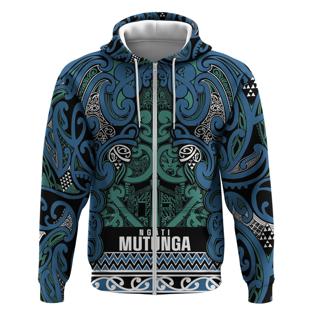 Aotearoa Iwi Ngati Mutunga Hoodie Maori Wharenui House Tribal Pattern
