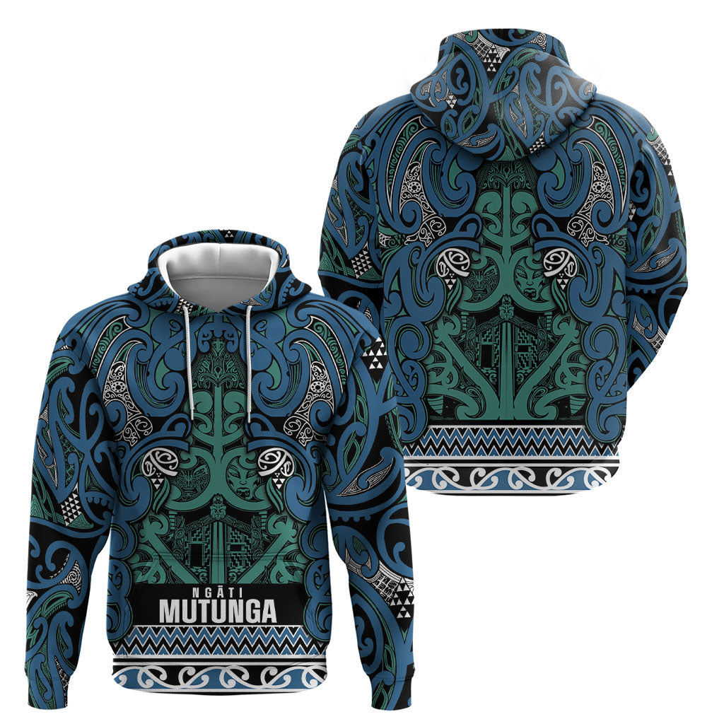 Aotearoa Iwi Ngati Mutunga Hoodie Maori Wharenui House Tribal Pattern