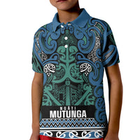 Aotearoa Iwi Ngati Mutunga Kid Polo Shirt Maori Wharenui House Tribal Pattern