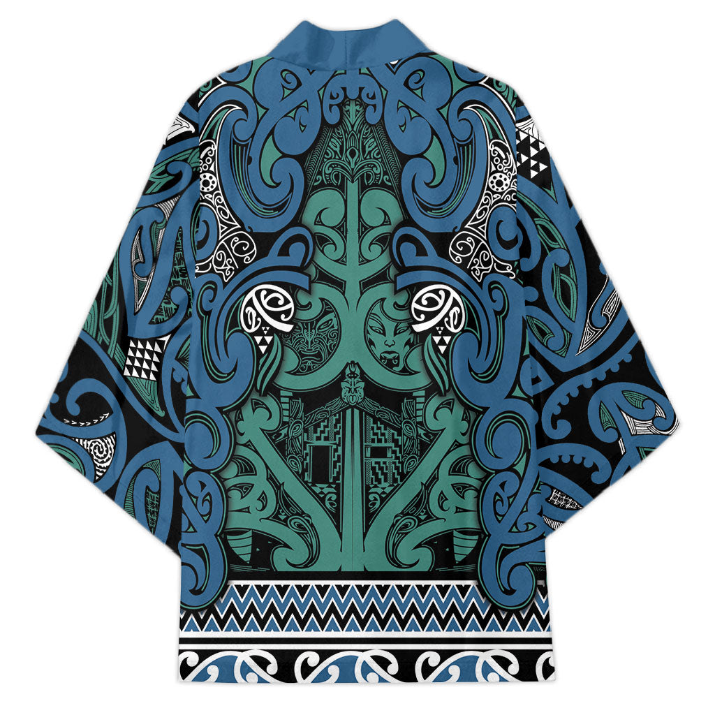 Aotearoa Iwi Ngati Mutunga Kimono Maori Wharenui House Tribal Pattern
