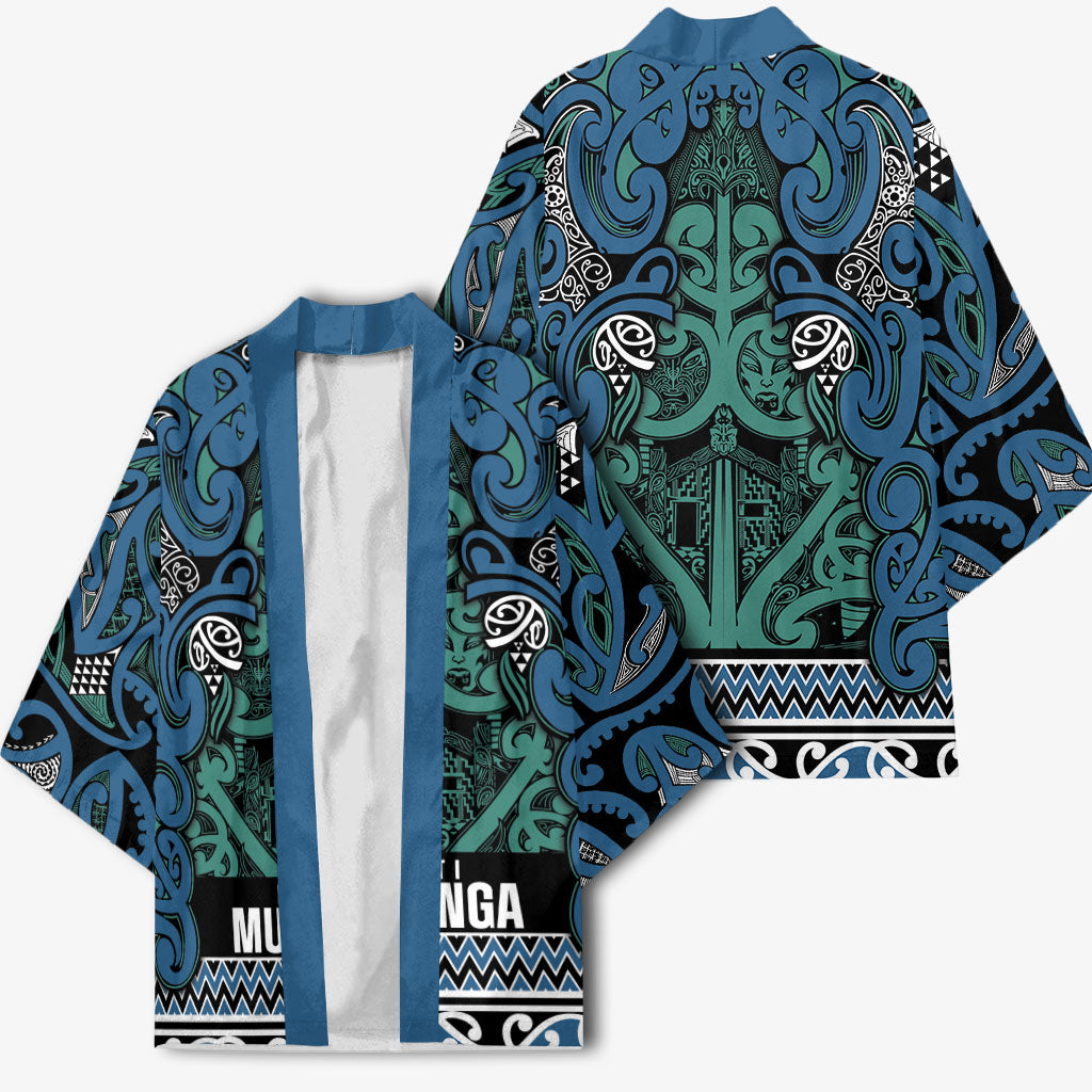Aotearoa Iwi Ngati Mutunga Kimono Maori Wharenui House Tribal Pattern