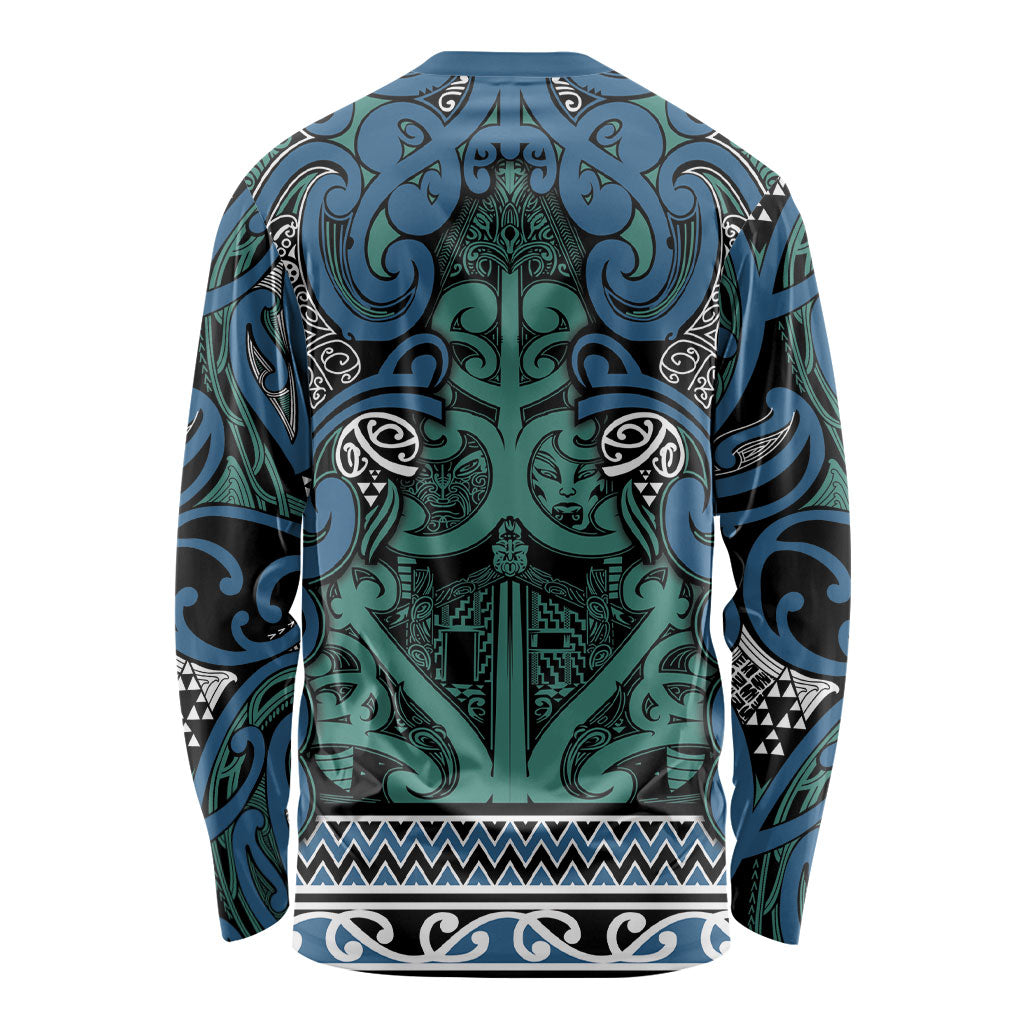 Aotearoa Iwi Ngati Mutunga Long Sleeve Shirt Maori Wharenui House Tribal Pattern