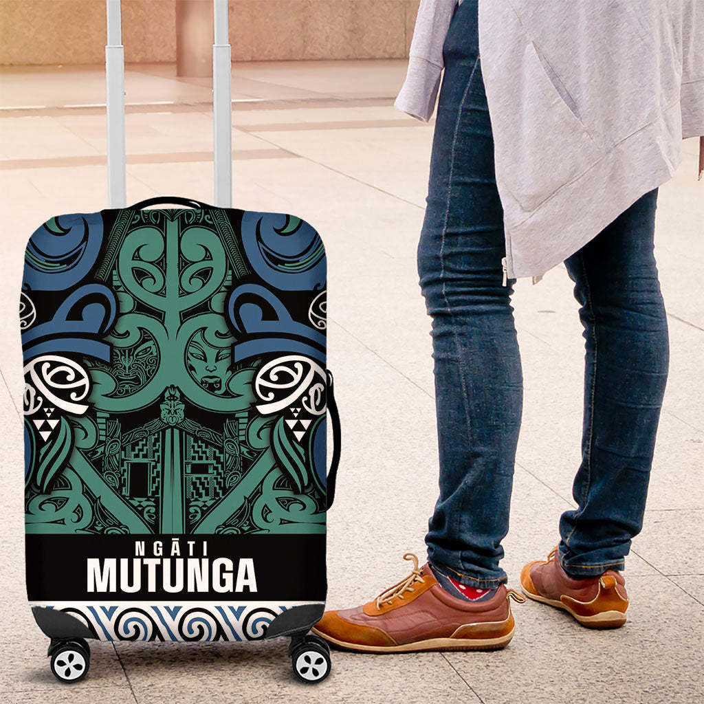 Aotearoa Iwi Ngati Mutunga Luggage Cover Maori Wharenui House Tribal Pattern