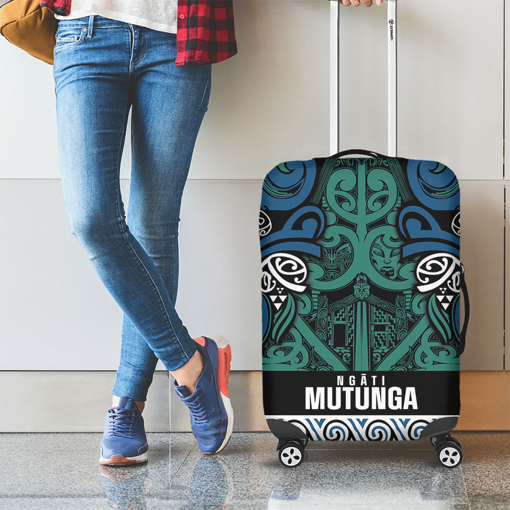 Aotearoa Iwi Ngati Mutunga Luggage Cover Maori Wharenui House Tribal Pattern