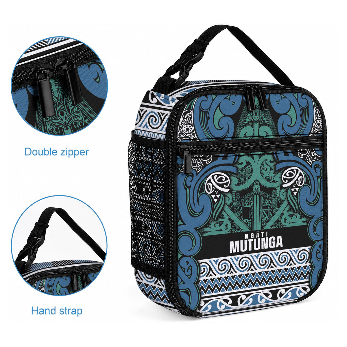 Aotearoa Iwi Ngati Mutunga Lunch Bag Maori Wharenui House Tribal Pattern