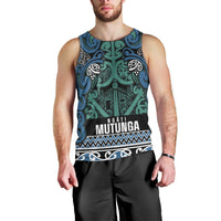 Aotearoa Iwi Ngati Mutunga Men Tank Top Maori Wharenui House Tribal Pattern