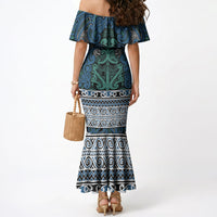 Aotearoa Iwi Ngati Mutunga Mermaid Dress Maori Wharenui House Tribal Pattern
