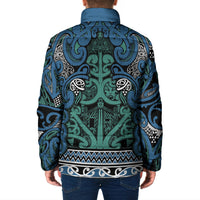 Aotearoa Iwi Ngati Mutunga Padded Jacket Maori Wharenui House Tribal Pattern