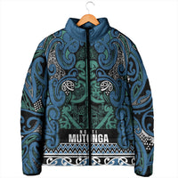 Aotearoa Iwi Ngati Mutunga Padded Jacket Maori Wharenui House Tribal Pattern
