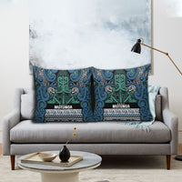 Aotearoa Iwi Ngati Mutunga Pillow Cover Maori Wharenui House Tribal Pattern