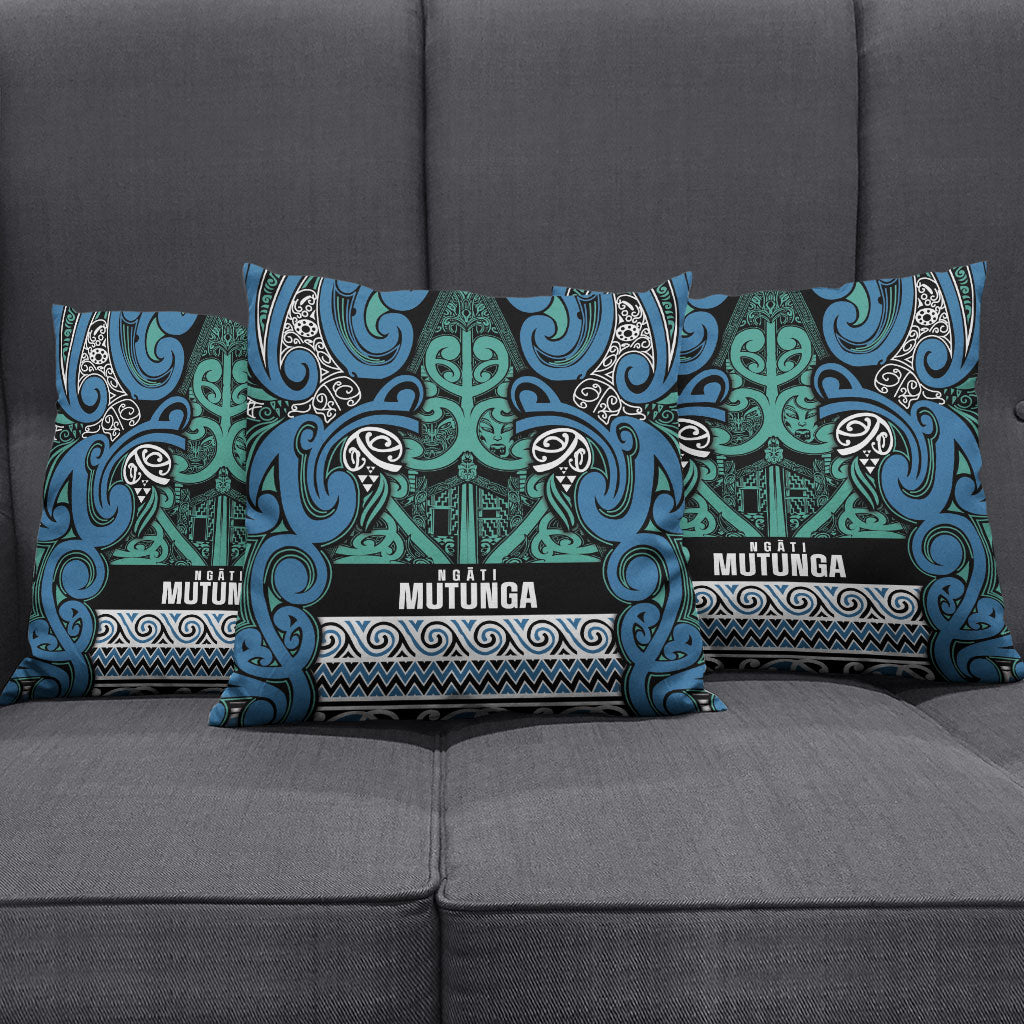 Aotearoa Iwi Ngati Mutunga Pillow Cover Maori Wharenui House Tribal Pattern