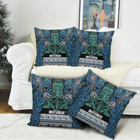 Aotearoa Iwi Ngati Mutunga Pillow Cover Maori Wharenui House Tribal Pattern