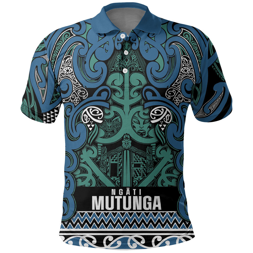 Aotearoa Iwi Ngati Mutunga Polo Shirt Maori Wharenui House Tribal Pattern
