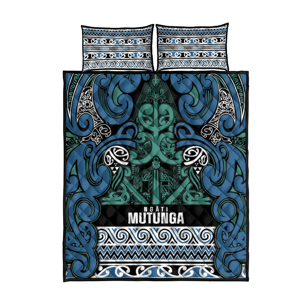 Aotearoa Iwi Ngati Mutunga Quilt Bed Set Maori Wharenui House Tribal Pattern