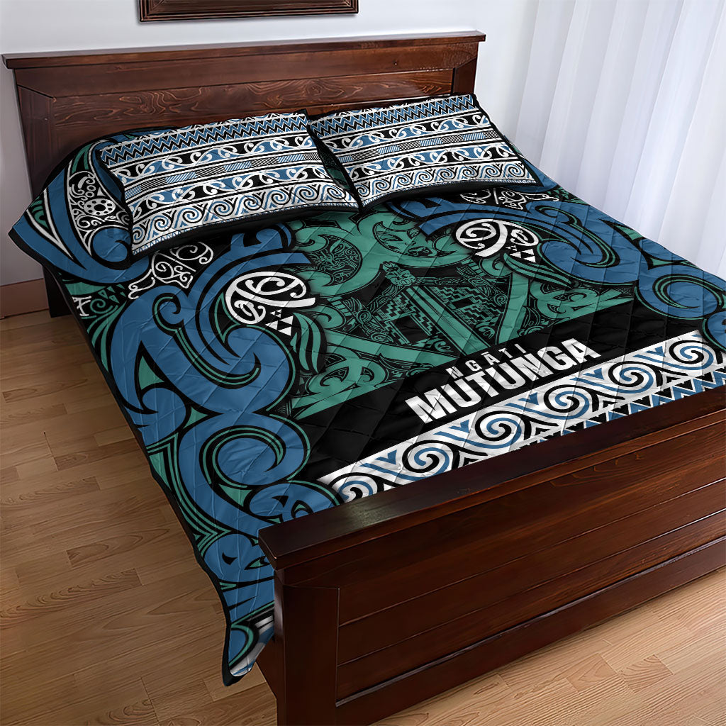 Aotearoa Iwi Ngati Mutunga Quilt Bed Set Maori Wharenui House Tribal Pattern