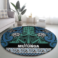 Aotearoa Iwi Ngati Mutunga Round Carpet Maori Wharenui House Tribal Pattern