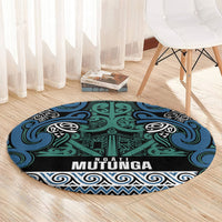 Aotearoa Iwi Ngati Mutunga Round Carpet Maori Wharenui House Tribal Pattern