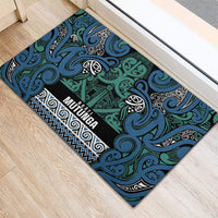 Aotearoa Iwi Ngati Mutunga Rubber Doormat Maori Wharenui House Tribal Pattern