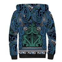 Aotearoa Iwi Ngati Mutunga Sherpa Hoodie Maori Wharenui House Tribal Pattern